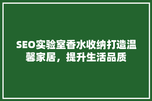 SEO实验室香水收纳打造温馨家居，提升生活品质