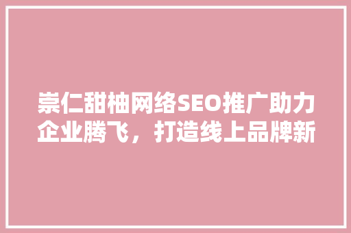 崇仁甜柚网络SEO推广助力企业腾飞，打造线上品牌新高度  第1张