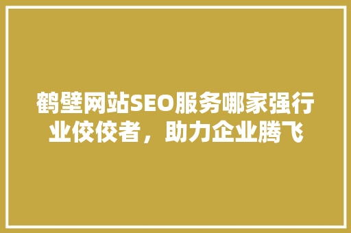 鹤壁网站SEO服务哪家强行业佼佼者，助力企业腾飞