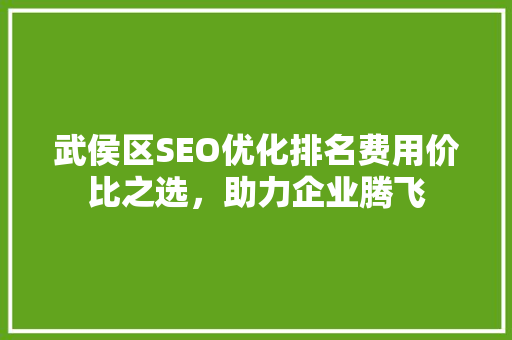 武侯区SEO优化排名费用价比之选，助力企业腾飞