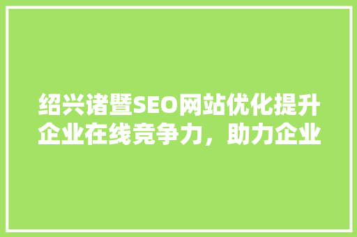 绍兴诸暨SEO网站优化提升企业在线竞争力，助力企业腾飞  第1张