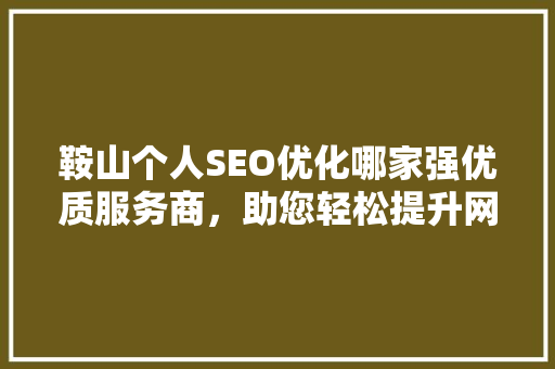 鞍山个人SEO优化哪家强优质服务商，助您轻松提升网站排名