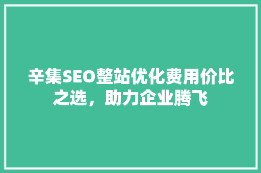 辛集SEO整站优化费用价比之选，助力企业腾飞
