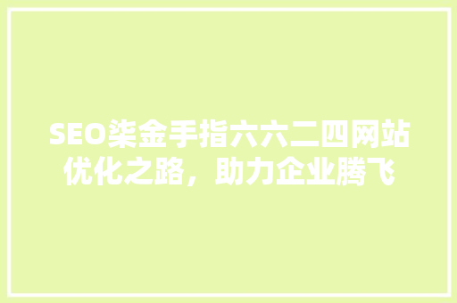 SEO柒金手指六六二四网站优化之路，助力企业腾飞