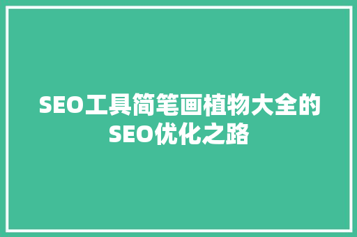 SEO工具简笔画植物大全的SEO优化之路
