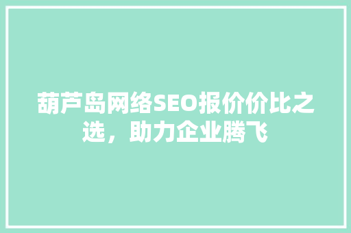葫芦岛网络SEO报价价比之选，助力企业腾飞