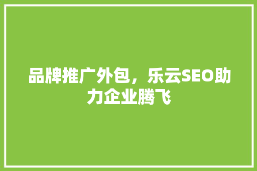 品牌推广外包，乐云SEO助力企业腾飞