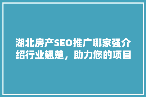 湖北房产SEO推广哪家强介绍行业翘楚，助力您的项目脱颖而出