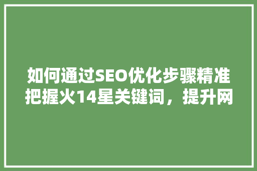 如何通过SEO优化步骤精准把握火14星关键词，提升网站流量与排名