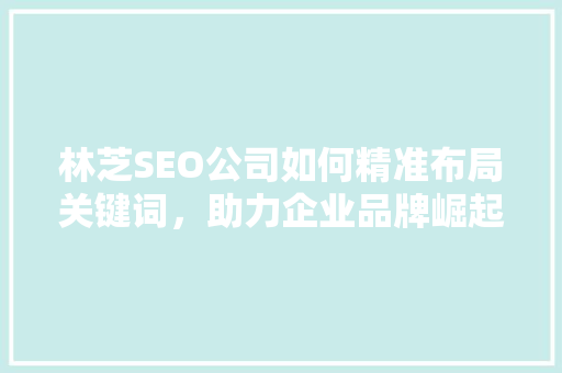 林芝SEO公司如何精准布局关键词，助力企业品牌崛起