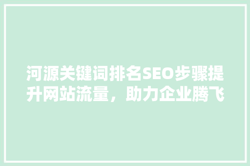 河源关键词排名SEO步骤提升网站流量，助力企业腾飞