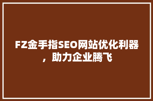 FZ金手指SEO网站优化利器，助力企业腾飞