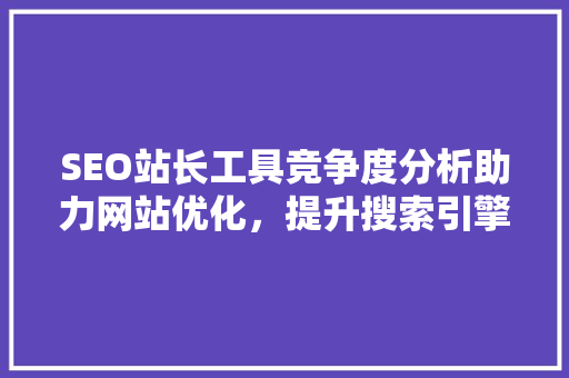 SEO站长工具竞争度分析助力网站优化，提升搜索引擎排名