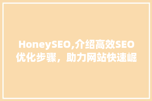 HoneySEO,介绍高效SEO优化步骤，助力网站快速崛起