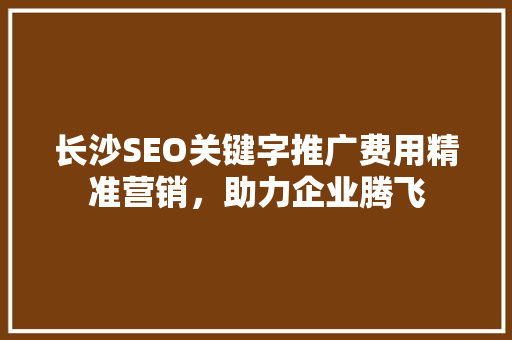 长沙SEO关键字推广费用精准营销，助力企业腾飞