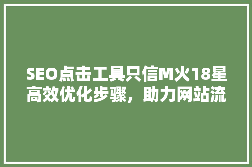 SEO点击工具只信M火18星高效优化步骤，助力网站流量翻倍
