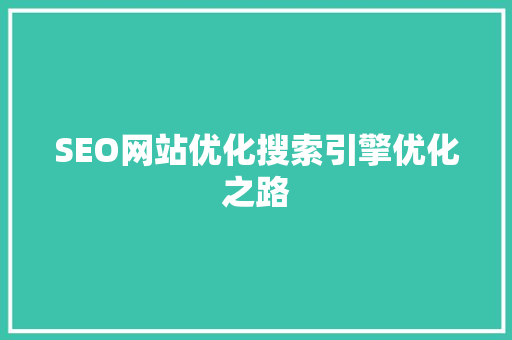 SEO网站优化搜索引擎优化之路