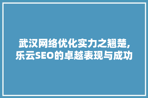 武汉网络优化实力之翘楚,乐云SEO的卓越表现与成功之路