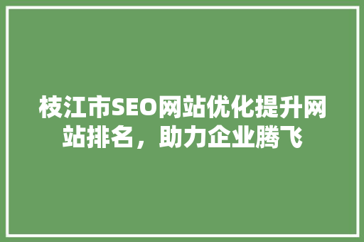 枝江市SEO网站优化提升网站排名，助力企业腾飞