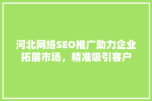 河北网络SEO推广助力企业拓展市场，精准吸引客户