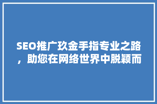 SEO推广玖金手指专业之路，助您在网络世界中脱颖而出