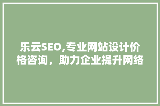 乐云SEO,专业网站设计价格咨询，助力企业提升网络竞争力