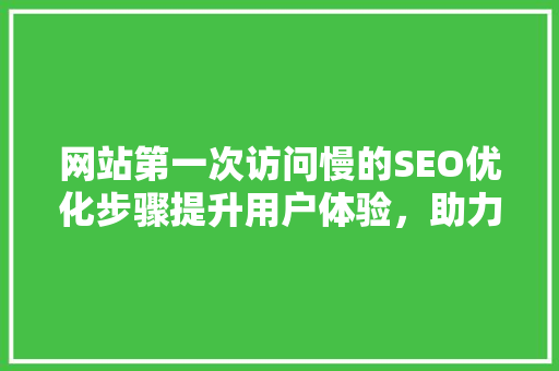 网站第一次访问慢的SEO优化步骤提升用户体验，助力搜索引擎排名
