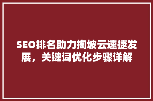 SEO排名助力掏坡云速捷发展，关键词优化步骤详解