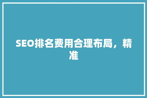 SEO排名费用合理布局，精准