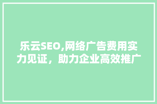 乐云SEO,网络广告费用实力见证，助力企业高效推广