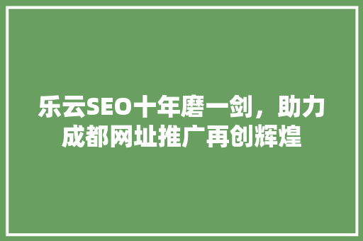 乐云SEO十年磨一剑，助力成都网址推广再创辉煌