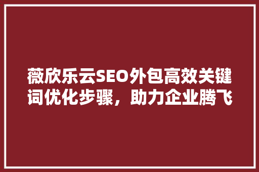 薇欣乐云SEO外包高效关键词优化步骤，助力企业腾飞