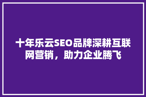 十年乐云SEO品牌深耕互联网营销，助力企业腾飞