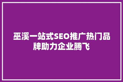 巫溪一站式SEO推广热门品牌助力企业腾飞