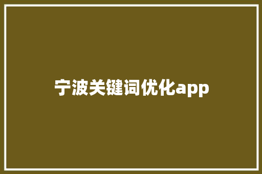 宁波关键词优化app