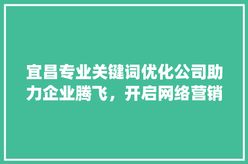 宜昌专业关键词优化公司助力企业腾飞，开启网络营销新篇章_宜昌专业关键词优化公司  第1张