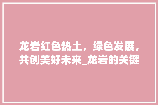 龙岩红色热土，绿色发展，共创美好未来_龙岩的关键词优化排名  第1张