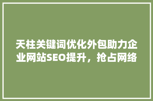 天柱关键词优化外包助力企业网站SEO提升，抢占网络市场先机_天柱关键词优化外包