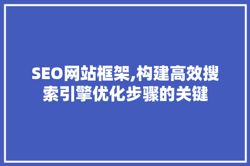 SEO网站框架,构建高效搜索引擎优化步骤的关键