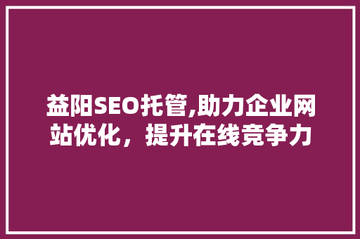 益阳SEO托管,助力企业网站优化，提升在线竞争力