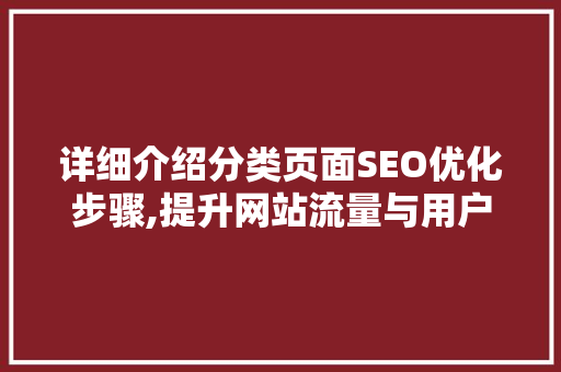 详细介绍分类页面SEO优化步骤,提升网站流量与用户体验