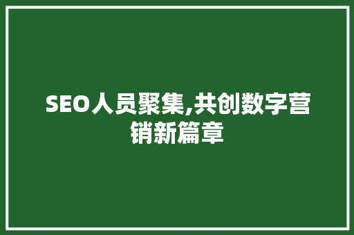 SEO人员聚集,共创数字营销新篇章