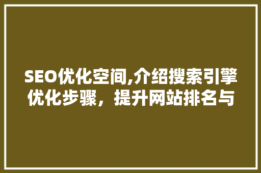 SEO优化空间,介绍搜索引擎优化步骤，提升网站排名与流量