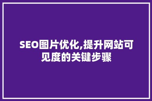 SEO图片优化,提升网站可见度的关键步骤