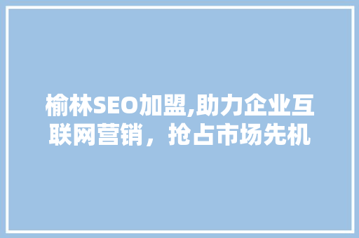 榆林SEO加盟,助力企业互联网营销，抢占市场先机