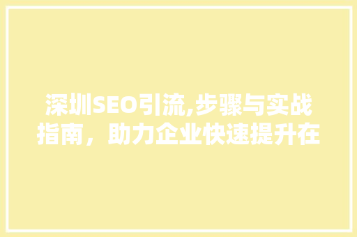 深圳SEO引流,步骤与实战指南，助力企业快速提升在线影响力