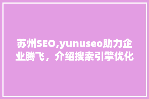 苏州SEO,yunuseo助力企业腾飞，介绍搜索引擎优化之路