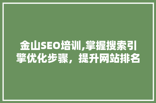 金山SEO培训,掌握搜索引擎优化步骤，提升网站排名