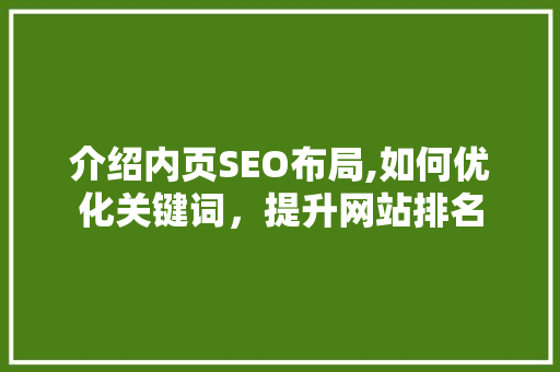 介绍内页SEO布局,如何优化关键词，提升网站排名