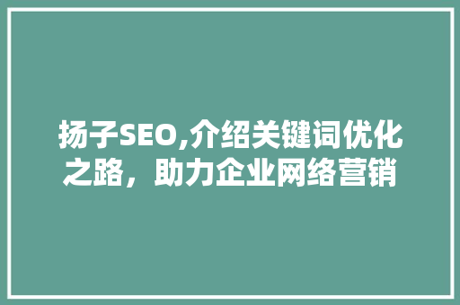 扬子SEO,介绍关键词优化之路，助力企业网络营销